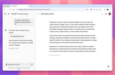 Cómo usar canvas en ChatGPT para convertir tu conversación con IA en un espacio de trabajo